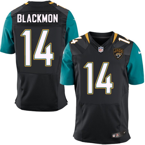 Men's Elite Justin Blackmon Nike Jersey Black Alternate - #14 NFL Jacksonville Jaguars